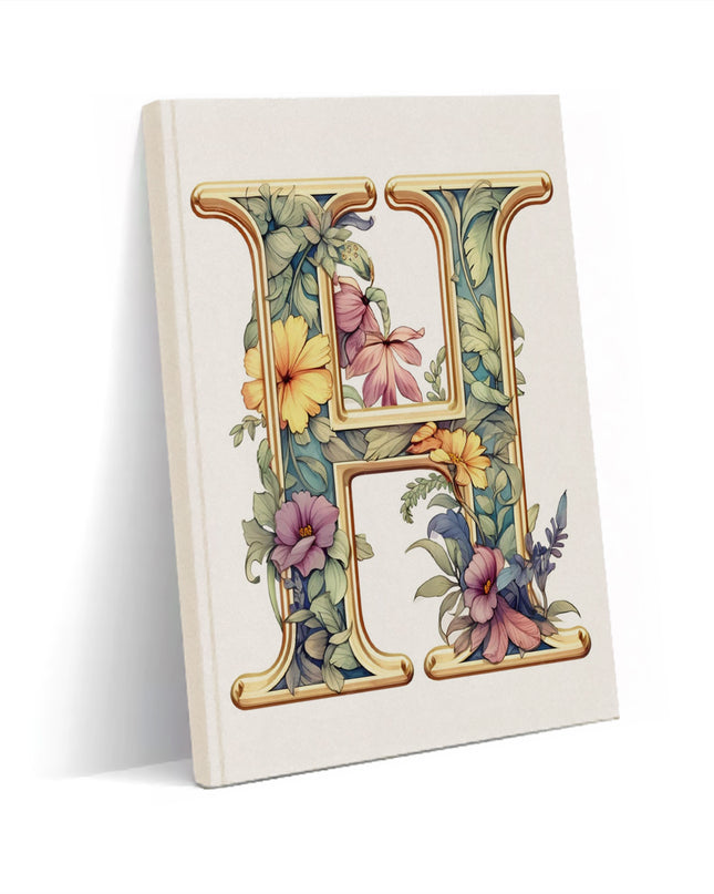Dekoratif H harfi Defter