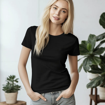 Özel tasarım kadın siyah tshirt - basmatik.com