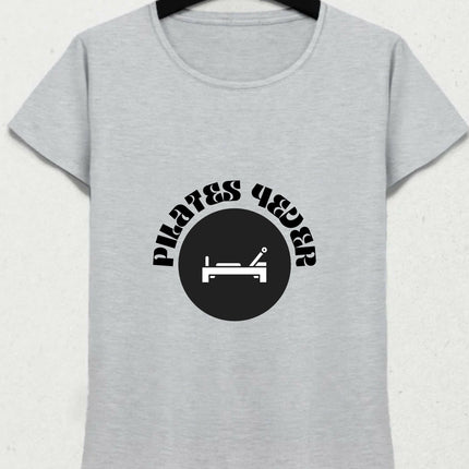 Pilates Forever Reformer Temalı Gri Tişört