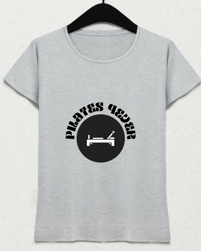 Pilates Forever Reformer Temalı Gri Tişört