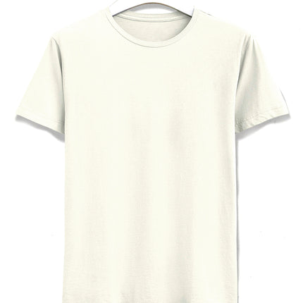 Özel tasarım ekru beyaz unisex tişört