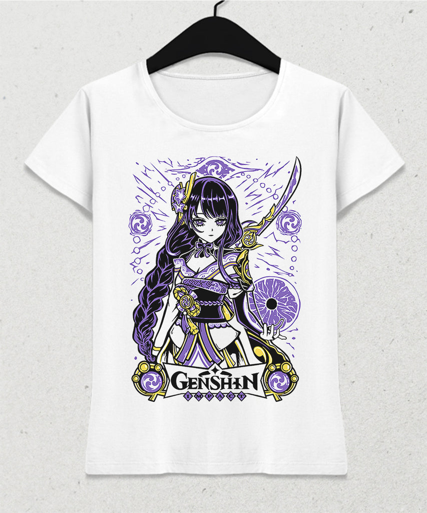 Genshin Impact Raiden Shogun kadın tişört