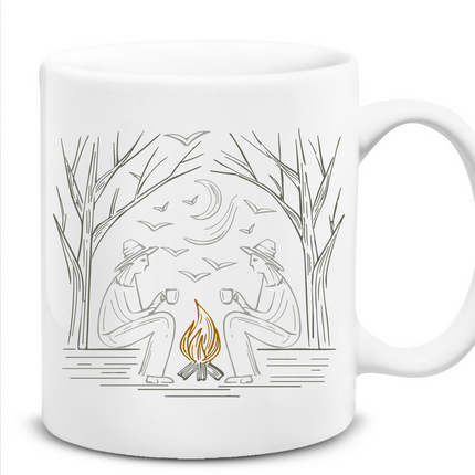 Kamp Dostluğu / Outdoor Friends Düz Kupa Bardak - basmatik.com