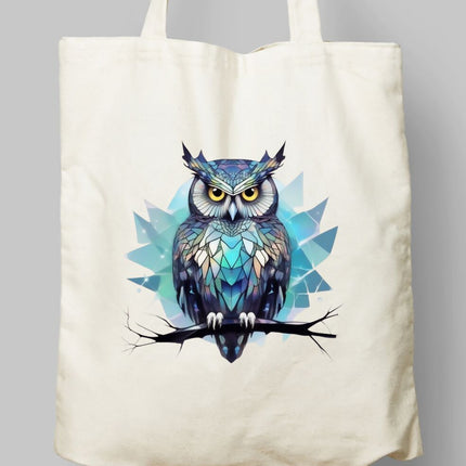 Mavi Baykuş Bez Çanta