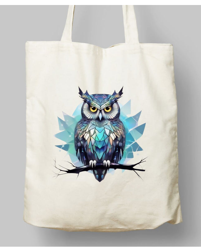 Mavi Baykuş Bez Çanta