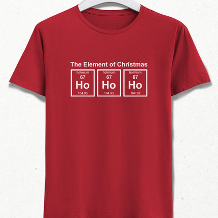 Ho Ho Ho Element slimfit kırmızı tişört - basmatik.com