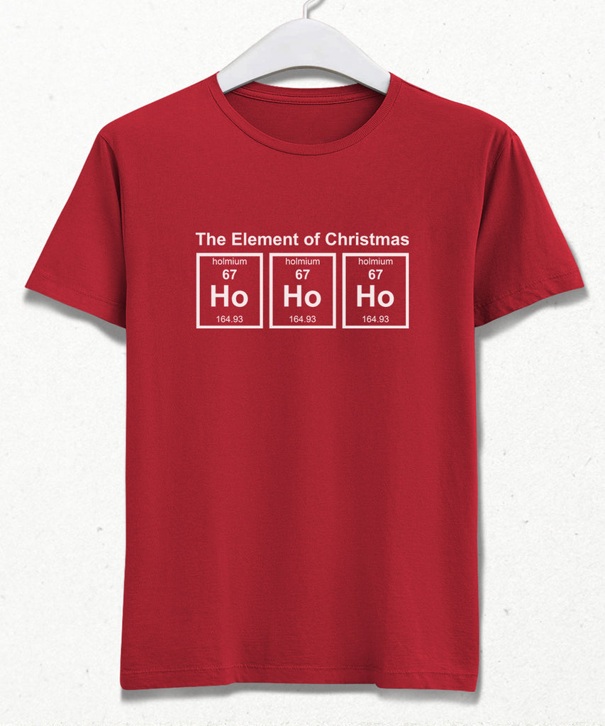 Ho Ho Ho Element slimfit red t-shirt
