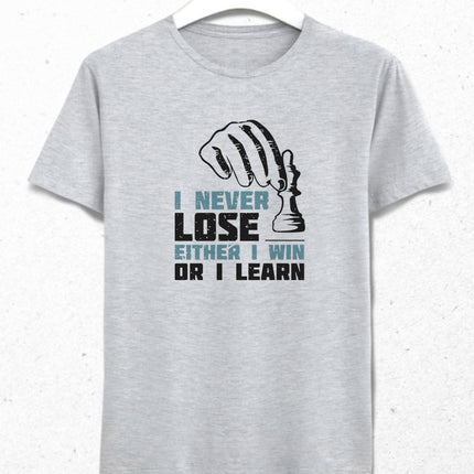 I never Lose satranç tişört