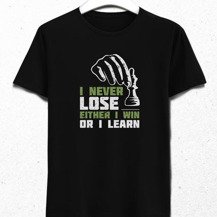 I never Lose satranç tişört
