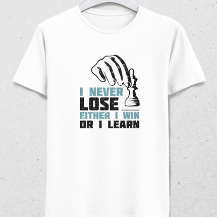I never Lose satranç tişört