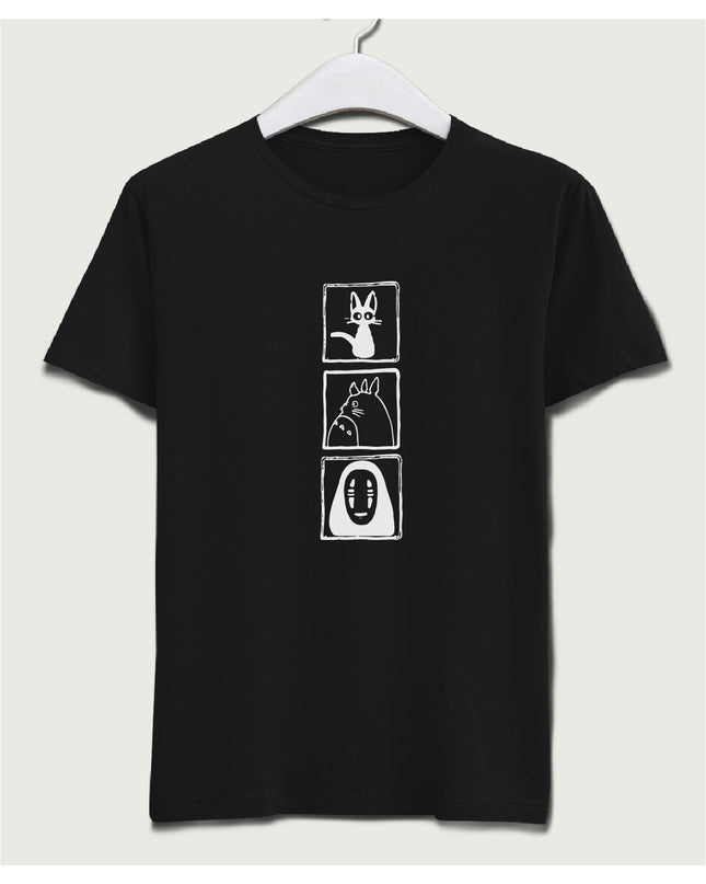 Jiji, Totoro & No-Face tişört - basmatik.com