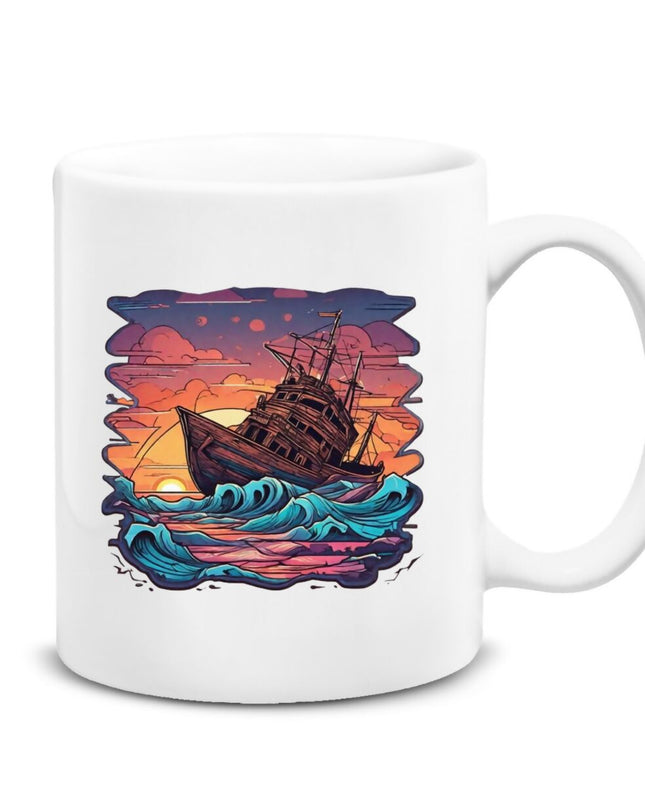 Gün Batımında Tekne Kupa