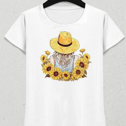 Ayçiçeği kadın tişört