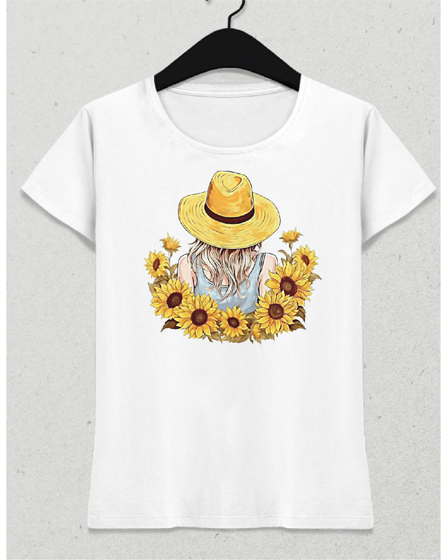 Ayçiçeği kadın tişört