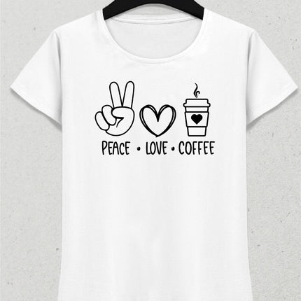 Peace love coffee women's t-shirt