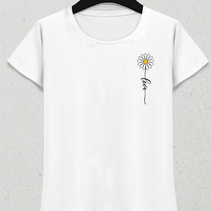 papatya aşk kadın tişört