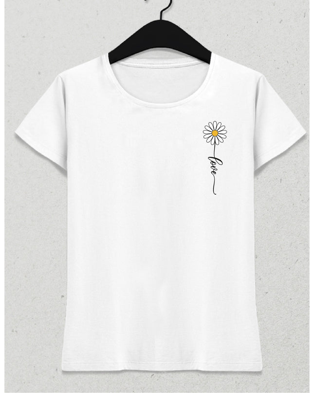 papatya aşk kadın tişört