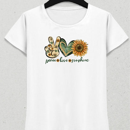 Peace Love Sunshine kadın tişört