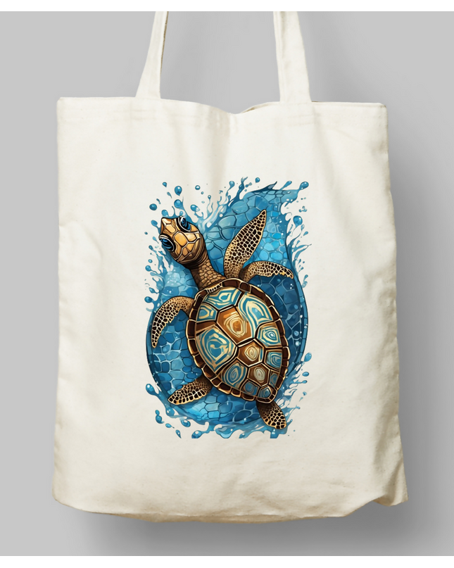 Sevimli Su Kaplumbağası Bez Çanta