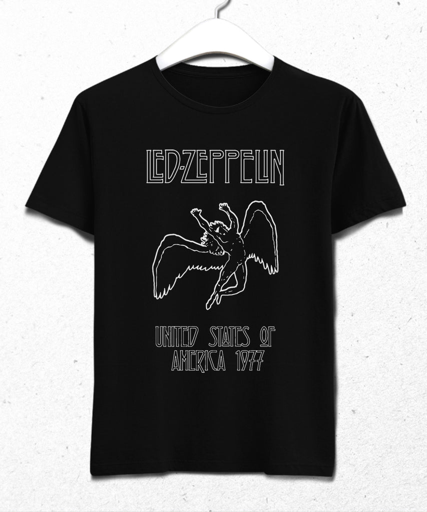 Led Zeppelin USA 1977 tişört