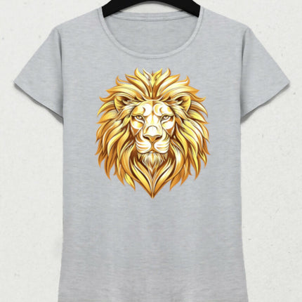 Altın Yeleli Aslan İhtişamı - Kadın Tişört