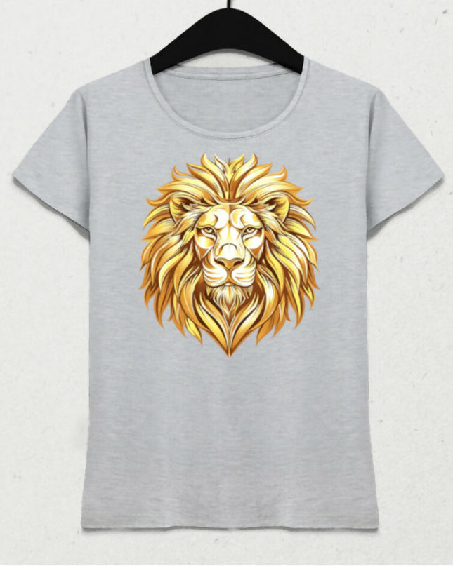 Altın Yeleli Aslan İhtişamı - Kadın Tişört