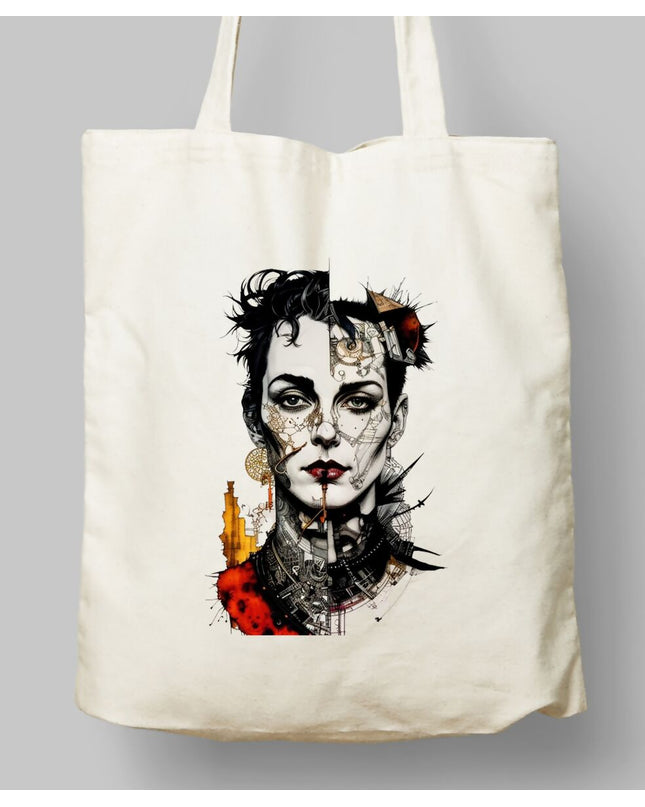 Punkçı Kadın Bez Çanta