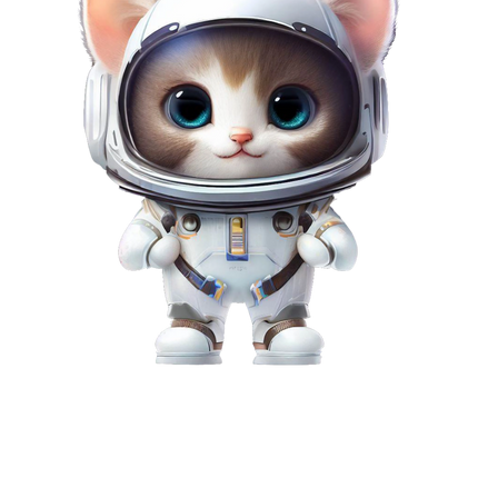 Astronot Kedi - Kozmik Kedi Macerası Tasarımı - Erkek Tişört