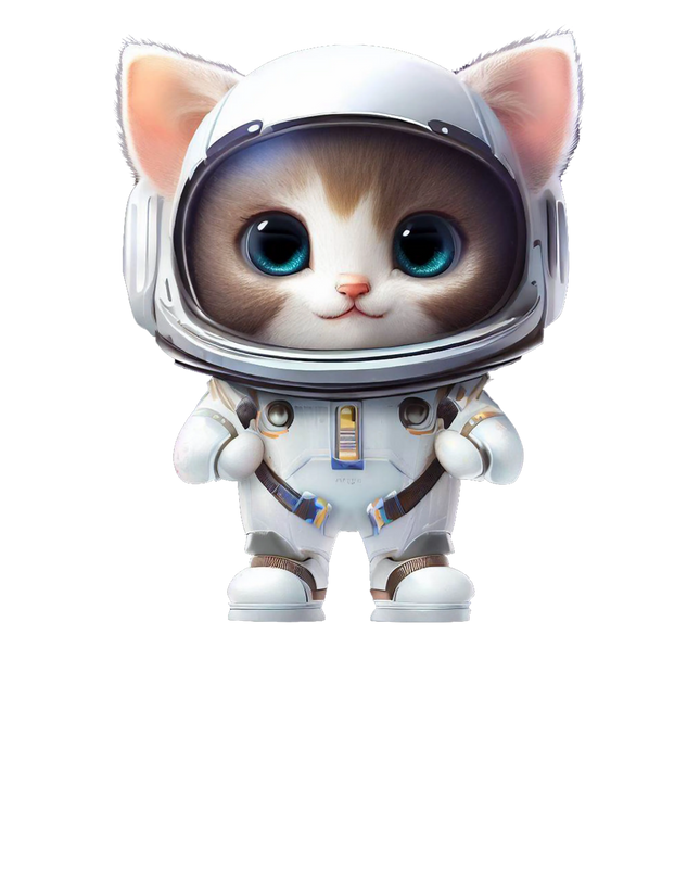 Astronot Kedi - Kozmik Kedi Macerası Tasarımı - Erkek Tişört