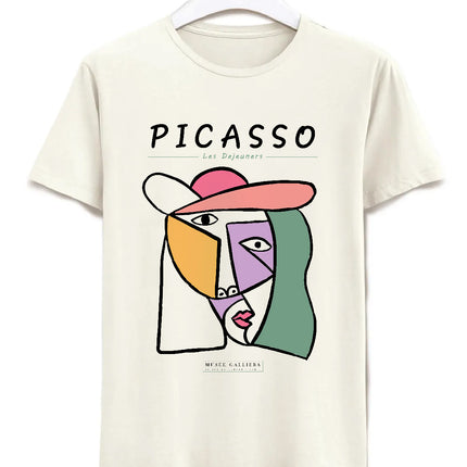 Picasso Les Dejeuners unisex ecru tişört
