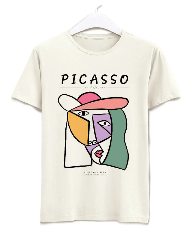 Picasso Les Dejeuners unisex ecru tişört
