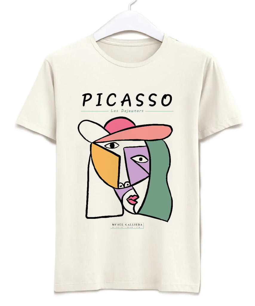 Picasso Les Dejeuners unisex ecru tişört