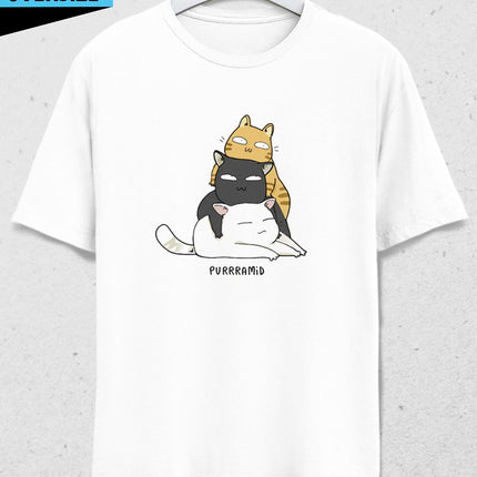 Purrramid cats oversize tişört