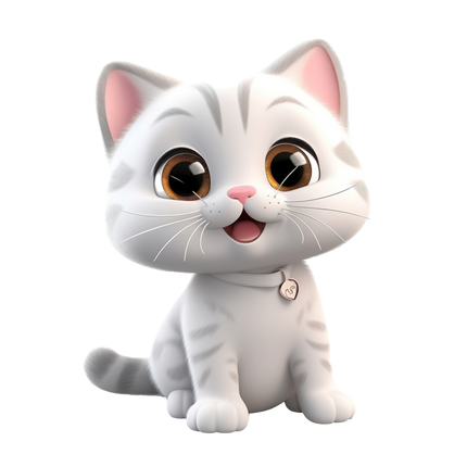 Sevimli Beyaz Kedi Zarafeti - Kadın Tişört