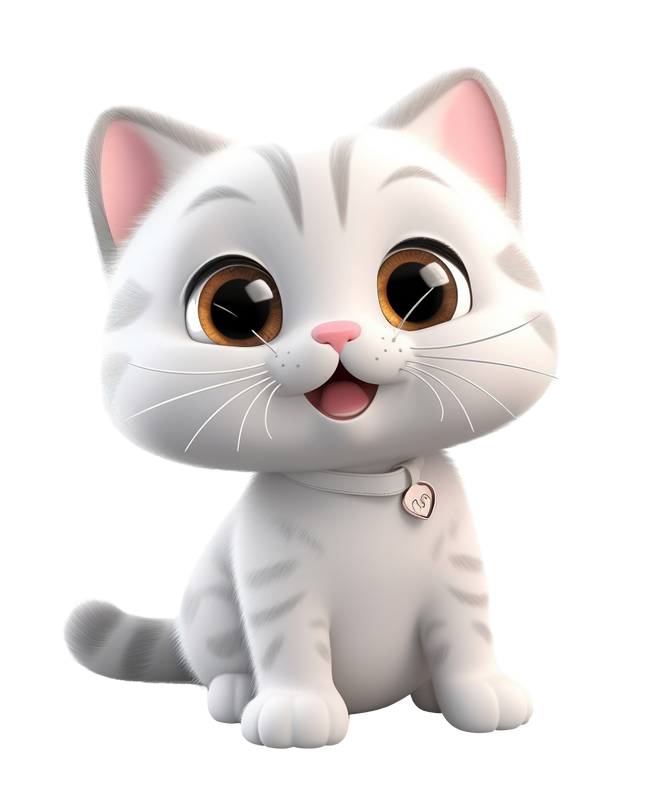 Sevimli Beyaz Kedi Zarafeti - Kadın Tişört