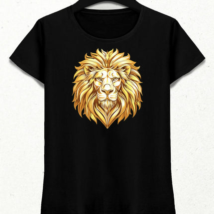 Altın Yeleli Aslan İhtişamı - Kadın Tişört