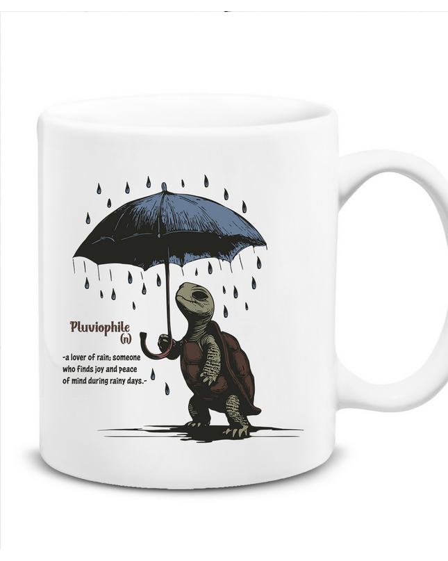 Yağmuru Sevenler / Rain Lover Düz Kupa Bardak - basmatik.com