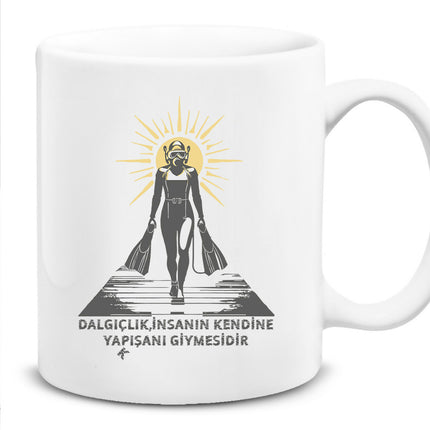 DIVING Flat Cup Mug 