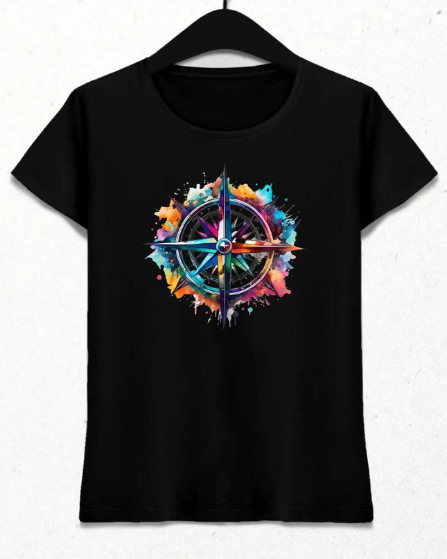 Renkli Pusula Kadın Tişört