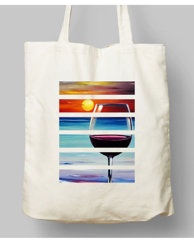 Şarap Kadehi Bez Çanta