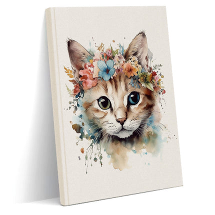 cat wearing a flower crown defter