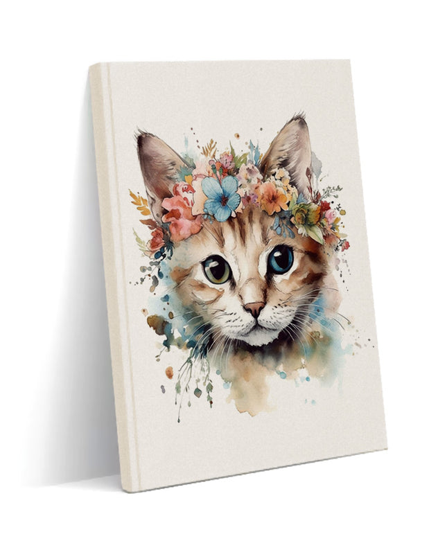 cat wearing a flower crown defter