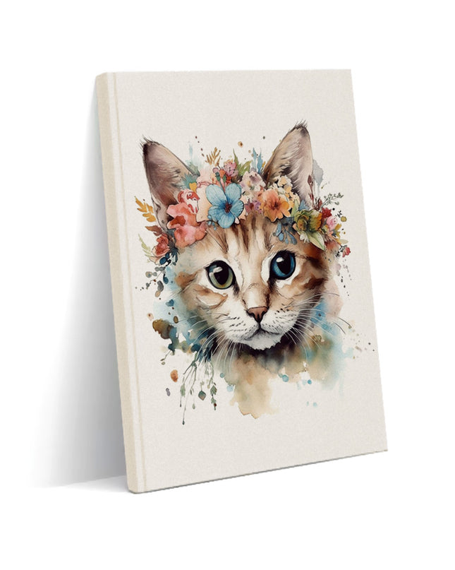 cat wearing a flower crown defter