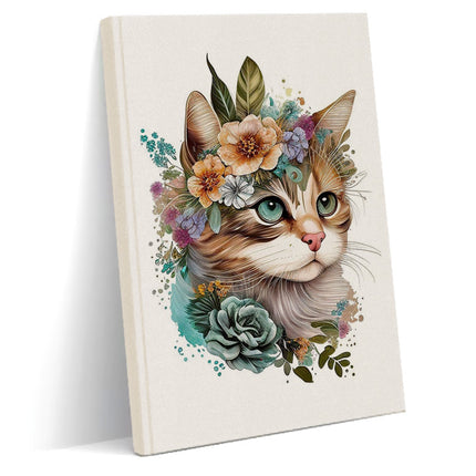 cat with a flower defter