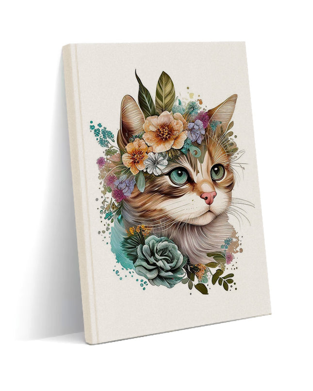 cat with a flower defter