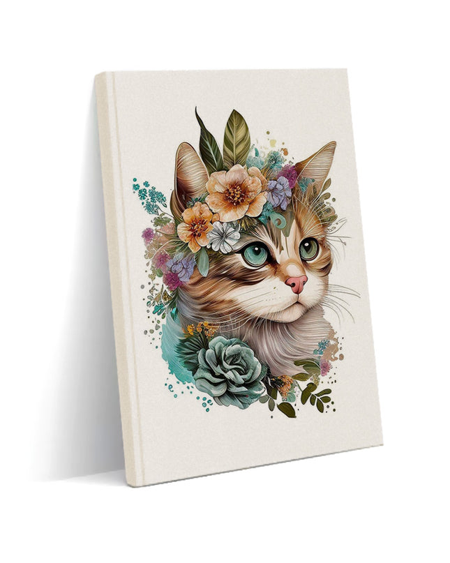 cat with a flower defter