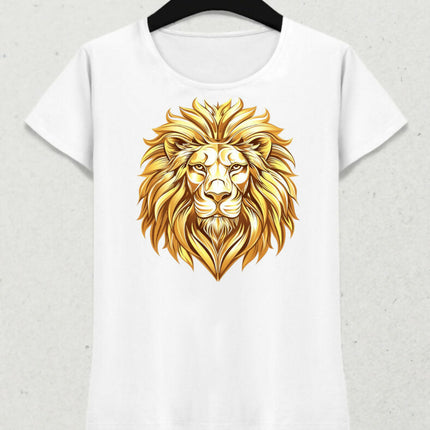 Altın Yeleli Aslan İhtişamı - Kadın Tişört