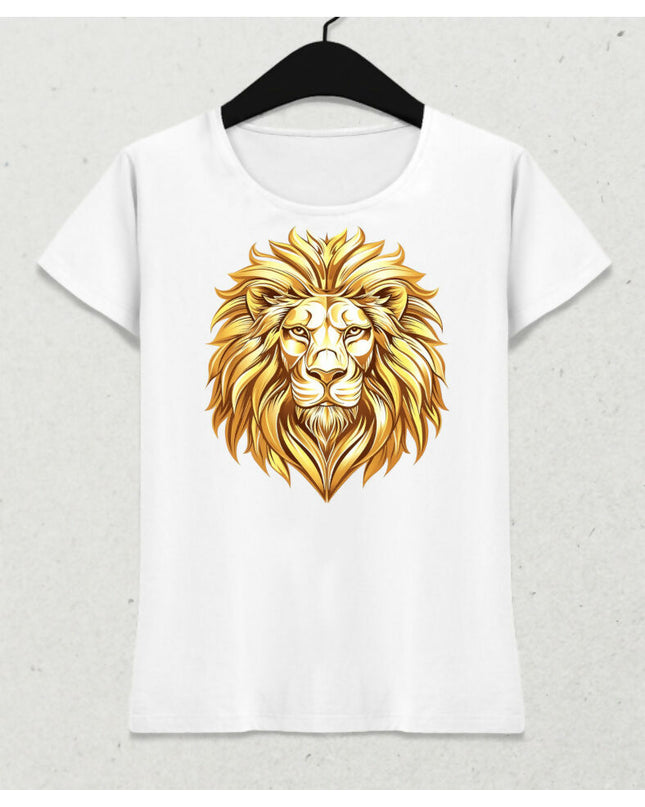 Altın Yeleli Aslan İhtişamı - Kadın Tişört