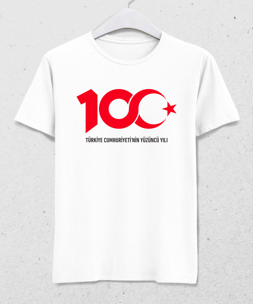 Cumhuriyet 100.yıl logolu tişört