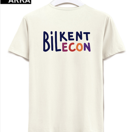 Econ front and back printed ecru unisex t-shirt